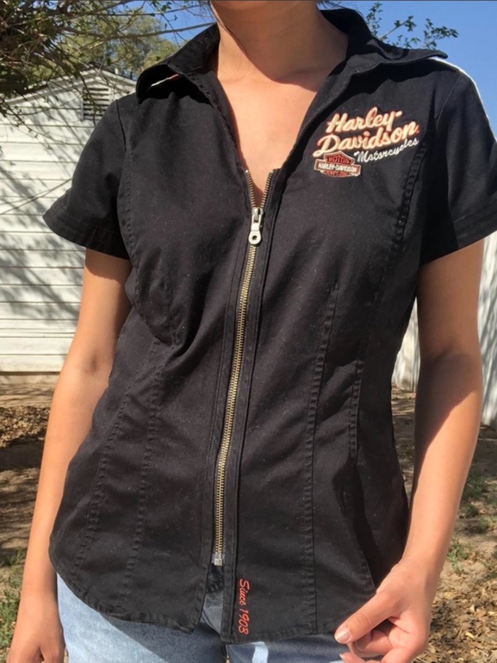 Vintage Harley Davidson Zip Up